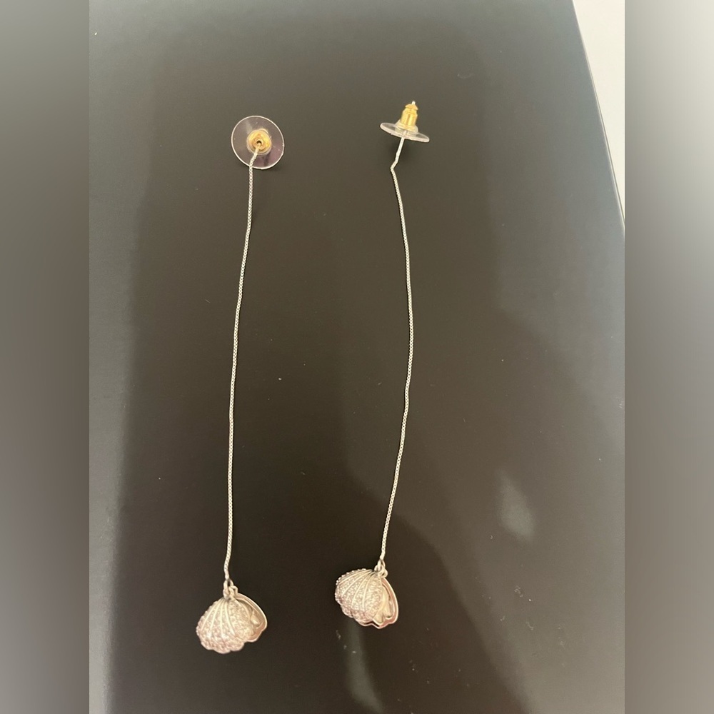 Long earrings sea shell